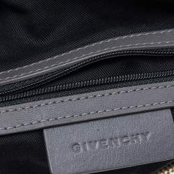 Pre Owned Givenchy Beige/Grey Monogram Canvas and Leather Hobo