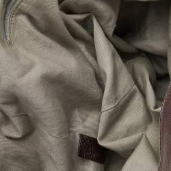 Pre Owned حقيبة كتف جيفنشي جلد ودينم بني/أزرق