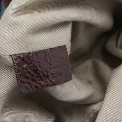 Pre Owned حقيبة كتف جيفنشي جلد ودينم بني/أزرق