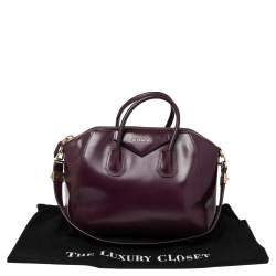 مملوكة مسبقًا حقيبة ساتشل جيفنشي أنتيغونا جلد بنفسجي متوسطة