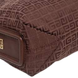 Pre Owned Givenchy Brown Signature Fabric Hobo