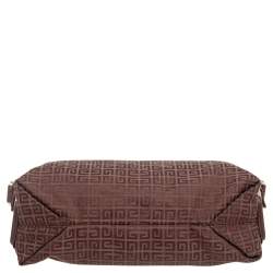 Pre Owned Givenchy Brown Signature Fabric Hobo