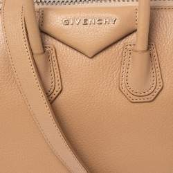 Pre Owned Givenchy Beige Leather Mini Antigona Satchel