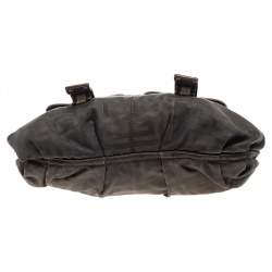Givenchy Brown Canvas And Leather Baguette Bag