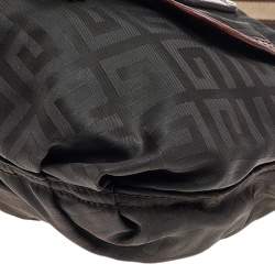 Givenchy Brown Canvas And Leather Baguette Bag