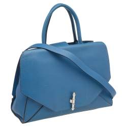 Pre Owned Givenchy Blue Leather Medium Obsedia Satchel