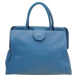 Pre Owned Givenchy Blue Leather Medium Obsedia Satchel
