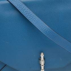 Pre Owned Givenchy Blue Leather Medium Obsedia Satchel