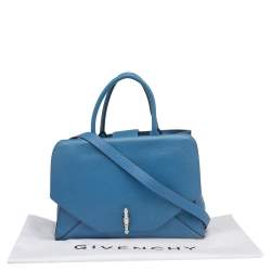 Pre Owned Givenchy Blue Leather Medium Obsedia Satchel