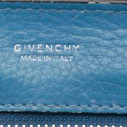 Pre Owned Givenchy Blue Leather Medium Obsedia Satchel