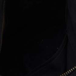 Pre Owned Givenchy Black Leather And Canvas Buckle Hobo