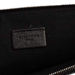 Pre Owned Givenchy White/Black Star Print Large Pouch