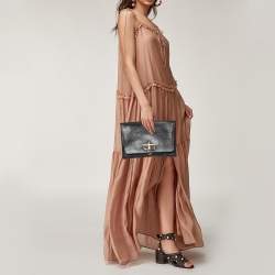 Pre Owned Givenchy Black Leather Obsedia Clutch