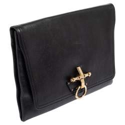Pre Owned Givenchy Black Leather Obsedia Clutch