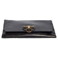 Pre Owned Givenchy Black Leather Obsedia Clutch