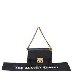 Givenchy Black Leather And Suede Small GV3 Shoulder Bag