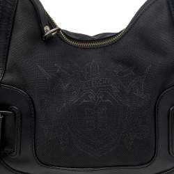 Pre Owned Givenchy Black Canvas And Leather Hobo