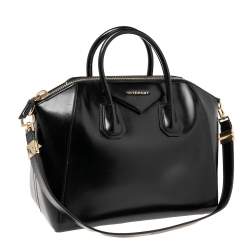 مملوكة مسبقً ا حقيبة ساتشل جيفنشي انتيغونا متوسطة جلد غلودي سوداء