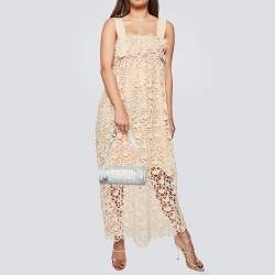 Pre Owned حقيبة يد صغيرة جيفنشي كانفاس أبيض لامع بحافة جلد