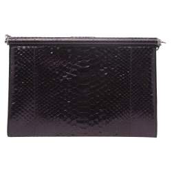 مملوكة مسبقًا حقيبة كتف جيفنشي جلد ثعبان بنفسجي 