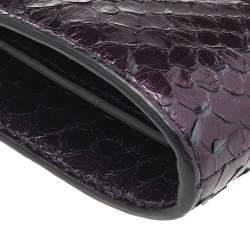 مملوكة مسبقًا حقيبة كتف جيفنشي جلد ثعبان بنفسجي 