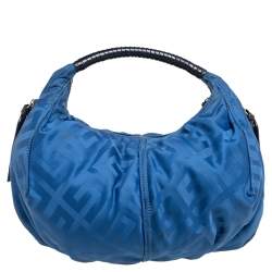 Pre Owned Givenchy Blue/Black Monogram Zip Hobo