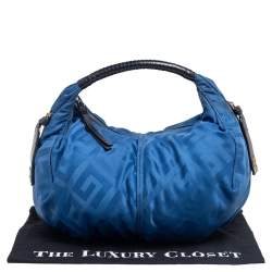 Pre Owned Givenchy Blue/Black Monogram Zip Hobo