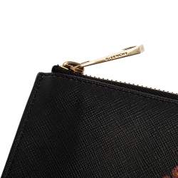 مملوكة مسبقًا Givenchy Black Printed Leather Flat Clutch