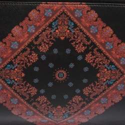 مملوكة مسبقًا Givenchy Black Printed Leather Flat Clutch