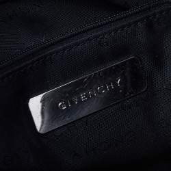 Pre Owned Givenchy Grey/Black Monogram Canvas And Leather Hobo