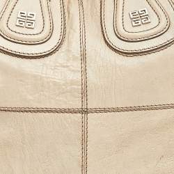 Pre Owned حقيبة ساتشل جيفنشي نايتنغيل جلد بيج متوسطة