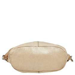 Pre Owned حقيبة ساتشل جيفنشي نايتنغيل جلد بيج متوسطة