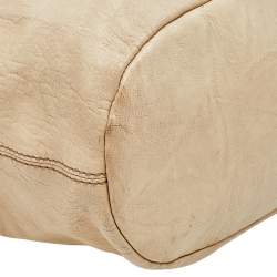 Pre Owned حقيبة ساتشل جيفنشي نايتنغيل جلد بيج متوسطة