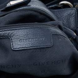 Pre Owned Givenchy Black Signature Nylon and Leather Hobo