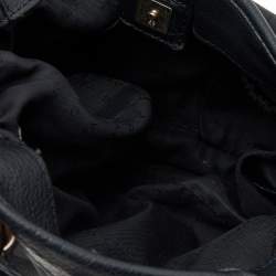 Pre Owned Givenchy Black Signature Nylon and Leather Hobo