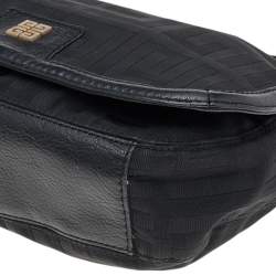 Pre Owned Givenchy Black Signature Nylon and Leather Hobo