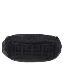 Pre Owned Givenchy Black Signature Nylon and Leather Hobo