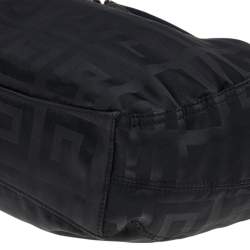 Pre Owned Givenchy Black Signature Nylon and Leather Hobo