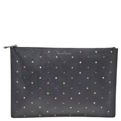 مملوكة مسبقًا Givenchy Multicolor Cross Print Leather Flat Pouch
