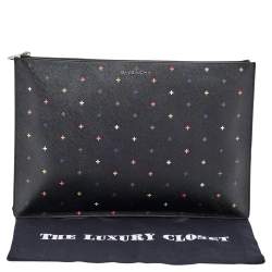 مملوكة مسبقًا Givenchy Multicolor Cross Print Leather Flat Pouch