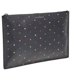 مملوكة مسبقًا Givenchy Multicolor Cross Print Leather Flat Pouch