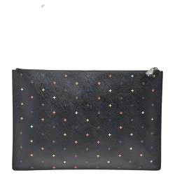 مملوكة مسبقًا Givenchy Multicolor Cross Print Leather Flat Pouch