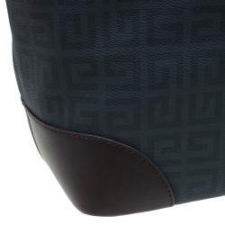 Pre Owned Givenchy Brown/Black Coated Canvas and Leather Shopper Tote