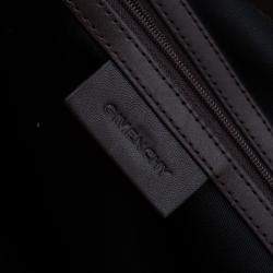 Pre Owned Givenchy Brown/Black Coated Canvas and Leather Shopper Tote