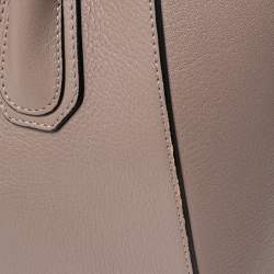Pre Owned Givenchy Dark Beige Leather Small Antigona Satchel
