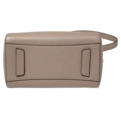 Pre Owned Givenchy Dark Beige Leather Small Antigona Satchel