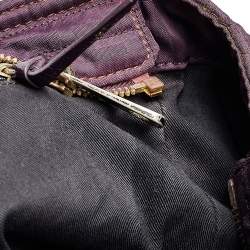 Givenchy Purple Signature Fabric And Patent Leather Tote