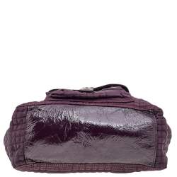 Givenchy Purple Signature Fabric And Patent Leather Tote