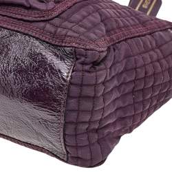 Givenchy Purple Signature Fabric And Patent Leather Tote