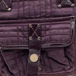 Givenchy Purple Signature Fabric And Patent Leather Tote